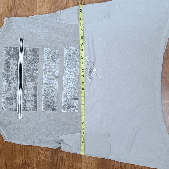 Made in Italy Light Grey Linen Sleeve-less Boho Tunica (Sz M) - Picture 10 of 11